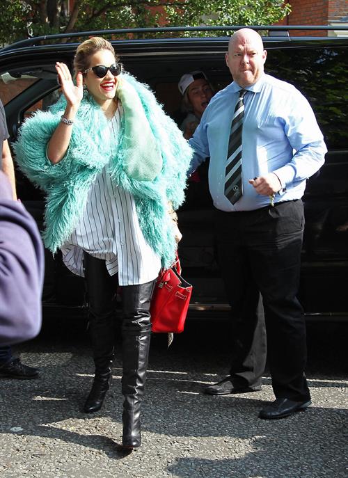 Rita Ora - Arriving to BBC Maida Vale Studios in London August 10, 2012