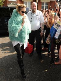 Rita Ora - Arriving to BBC Maida Vale Studios in London August 10, 2012
