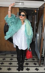 Rita Ora - Arriving to BBC Maida Vale Studios in London August 10, 2012