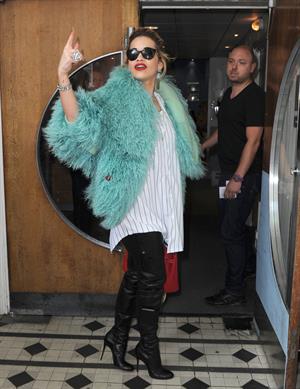 Rita Ora - Arriving to BBC Maida Vale Studios in London August 10, 2012