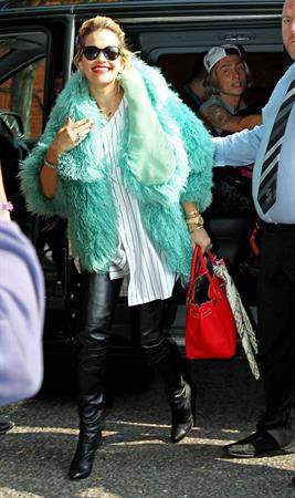 Rita Ora - Arriving to BBC Maida Vale Studios in London August 10, 2012