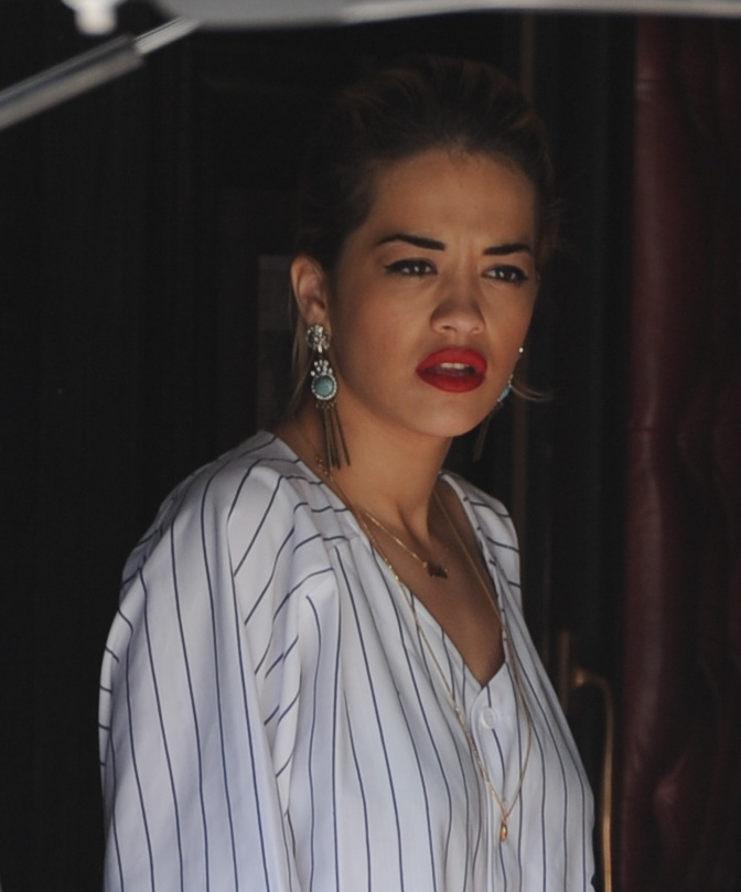 Rita Ora - leaving the BBC Maida Vale Studios in London 10 August 2012
