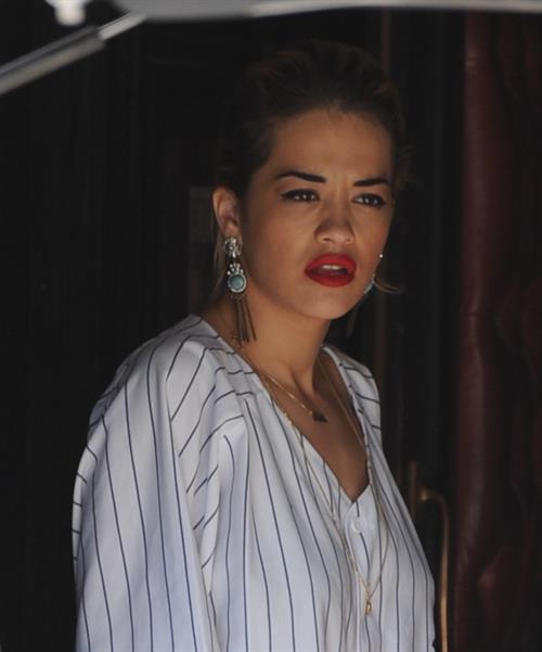 Rita Ora - leaving the BBC Maida Vale Studios in London 10 August 2012