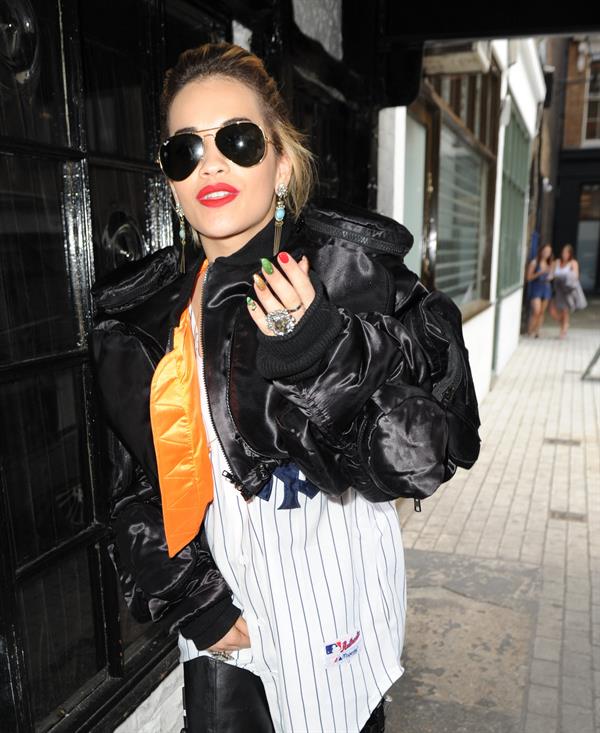 Rita Ora - leaving the BBC Maida Vale Studios in London 10 August 2012