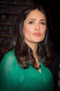 Salma Hayek Les P'tits Cracks Charity Dinner Pavillon des Champs Elysees in Paris April 25, 2013 