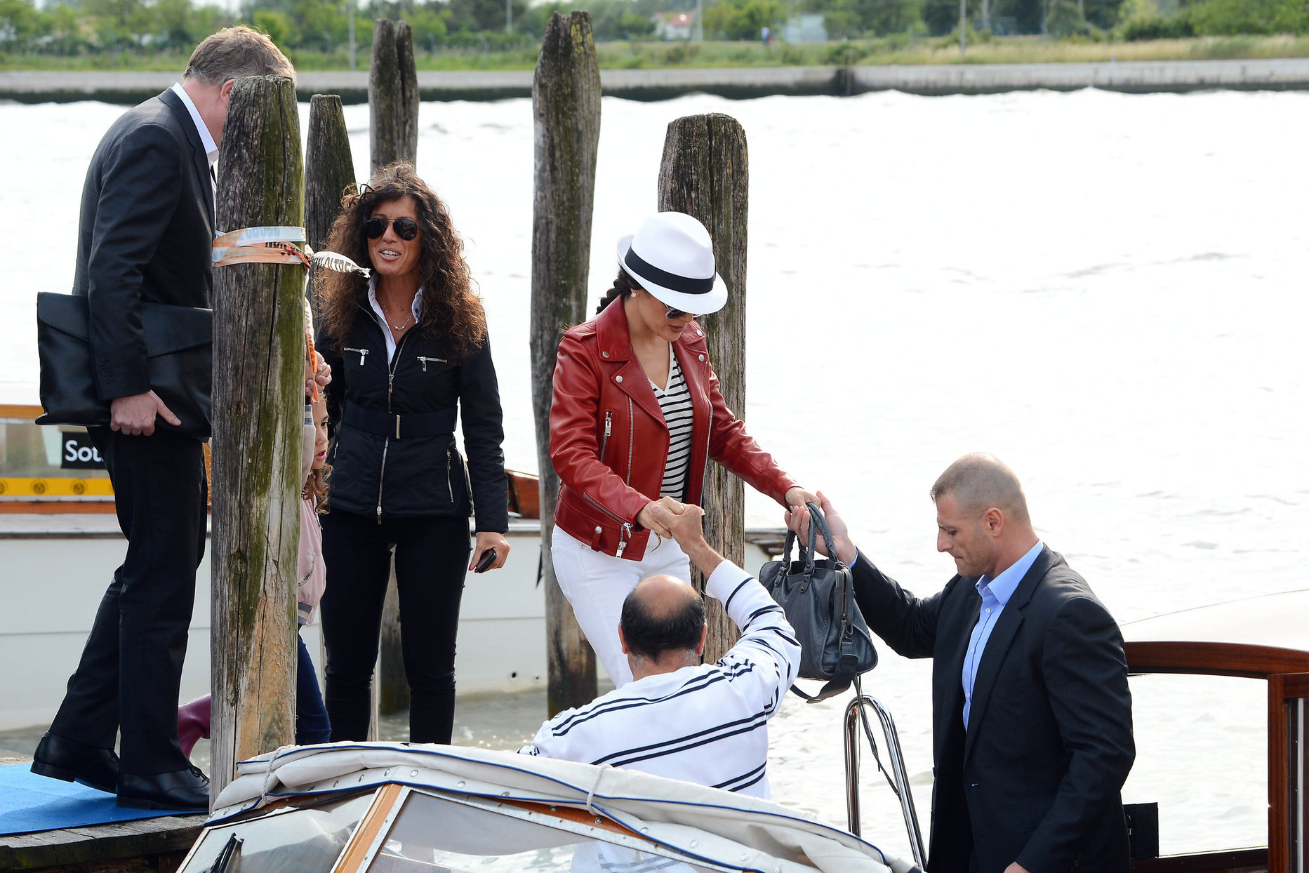 Salma Hayek - Touches down with her husband Francois-Henri Pinault at Marco Polo Airport in Venice (28.05.2013) 