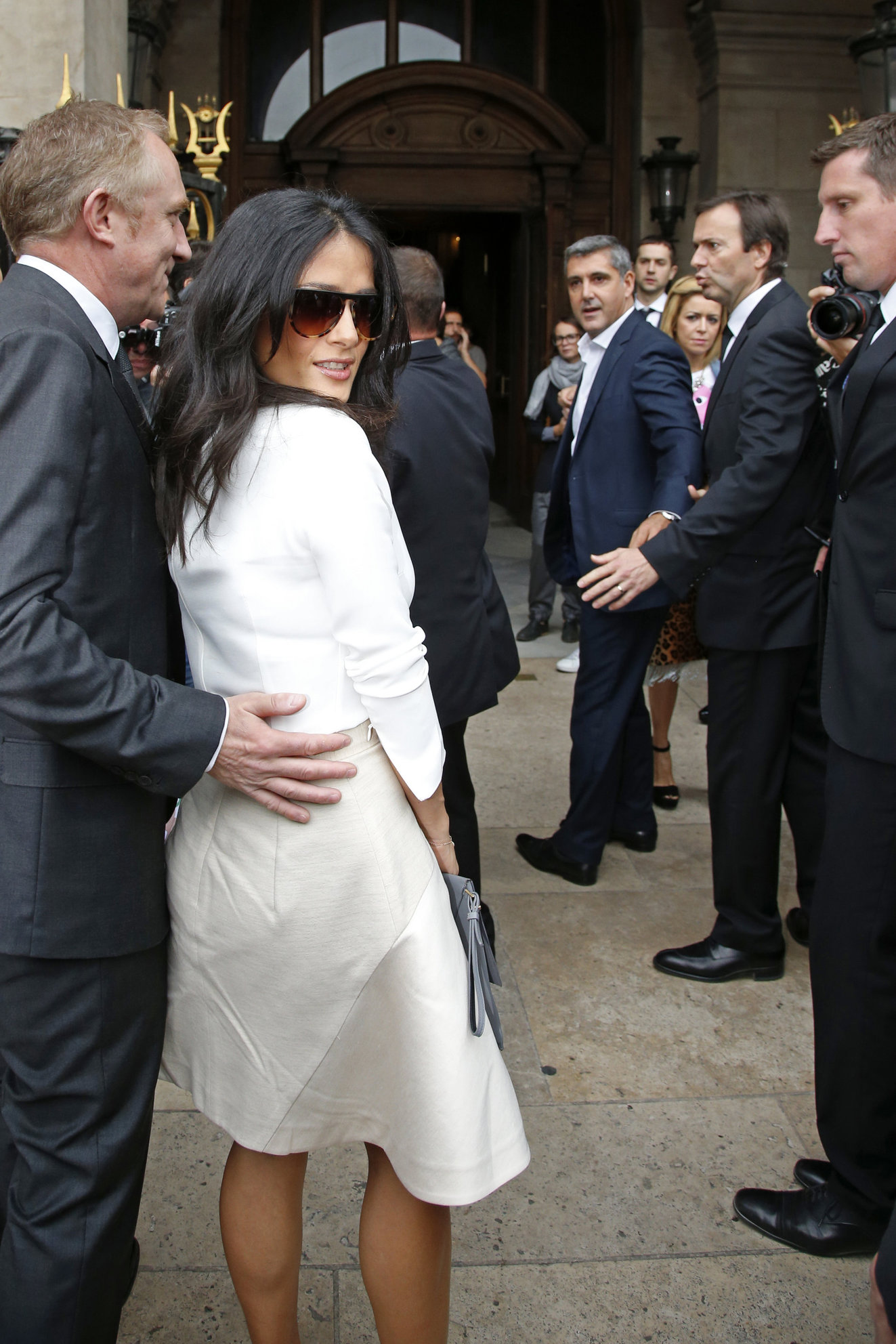 Salma Hayek at the Stella McCartney fashion show at Paris Fashion Week - Sep. 30, 2013 