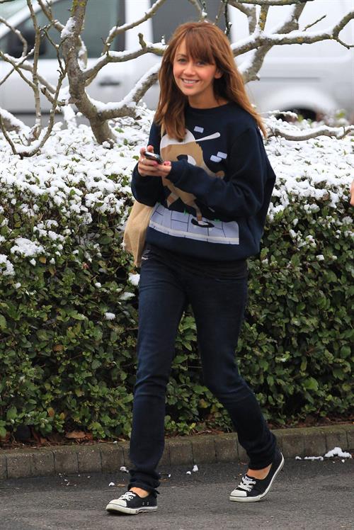Samia Ghadie Leaving hotel in Borehamwood, January 14, 2013