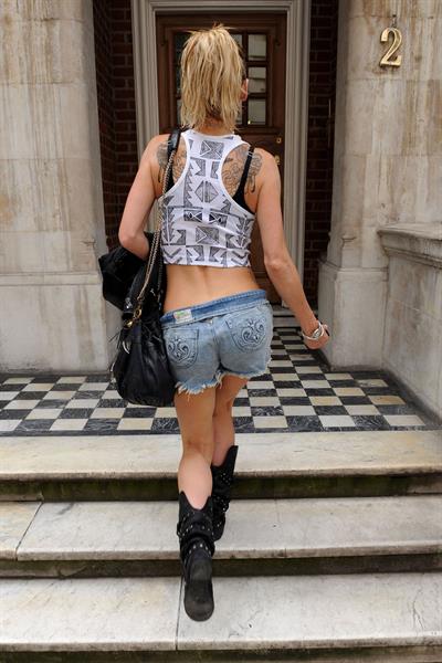 Sarah Harding walking in London on July 12, 2012