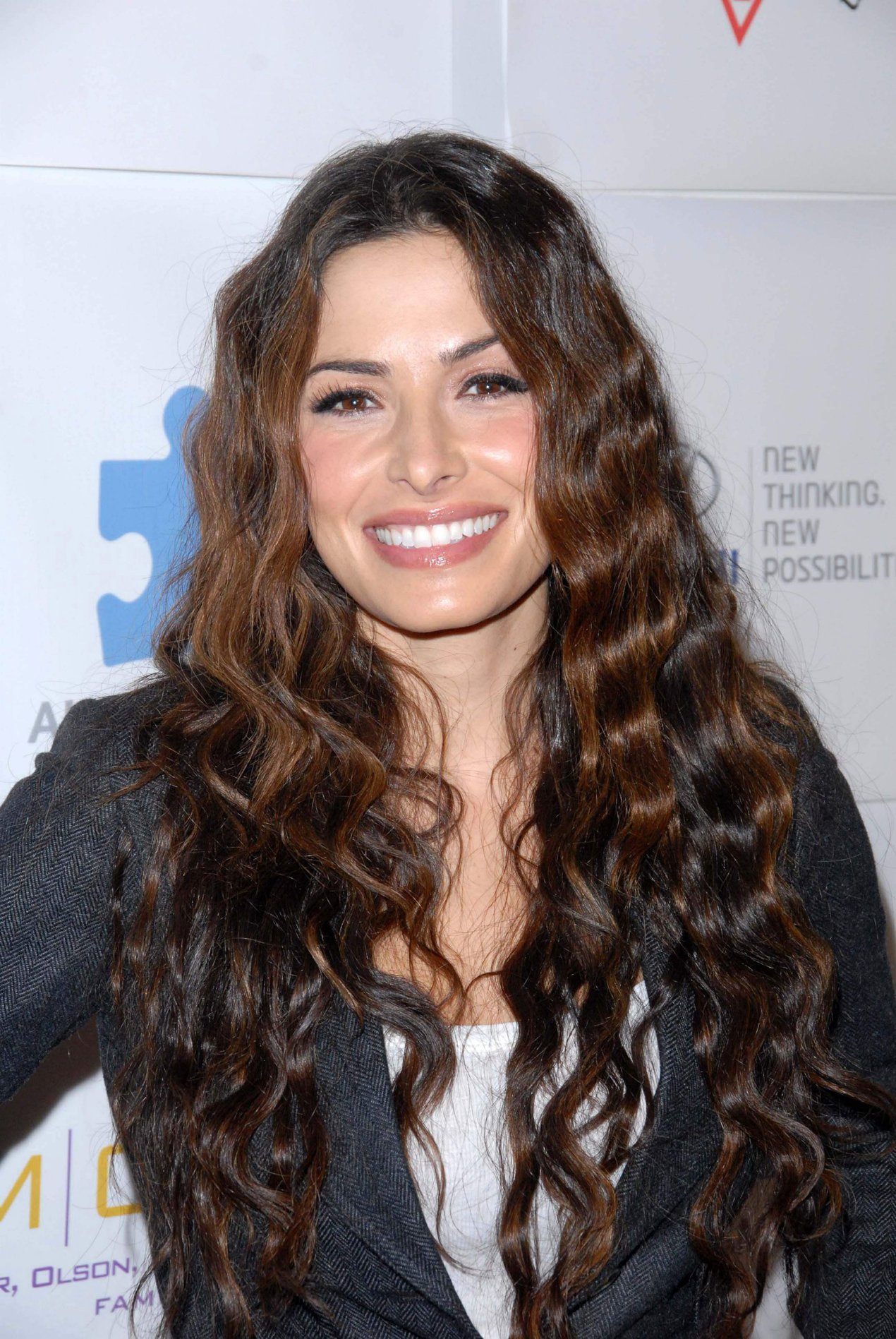 Sarah Shahi Blue Tie Blue Jean Ball in Beverly Hills November 29, 2012