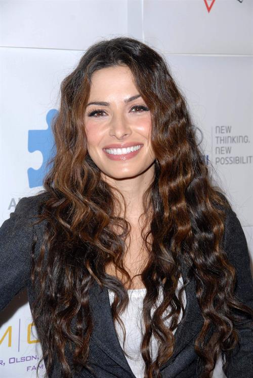 Sarah Shahi Blue Tie Blue Jean Ball in Beverly Hills November 29, 2012