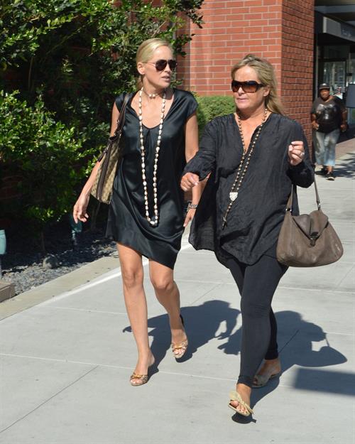 Sharon Stone leaves Villa Blanca restaurant in Beverly Hills October 2, 2012 