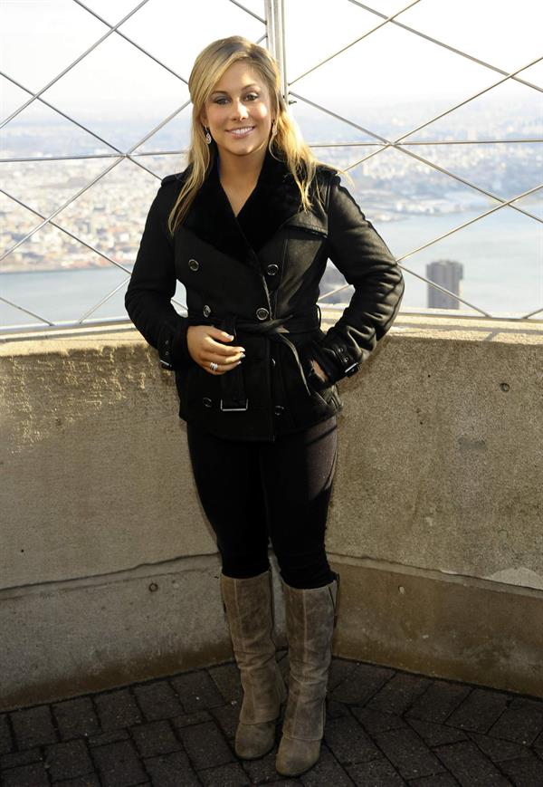 Shawn Johnson Visits The Empire State Building November 28, 2012