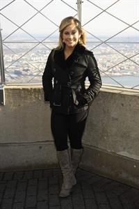 Shawn Johnson Visits The Empire State Building November 28, 2012