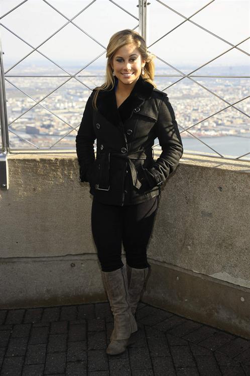Shawn Johnson Visits The Empire State Building November 28, 2012