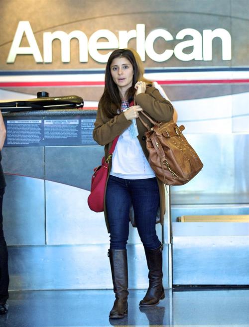 Shiri Appleby departing from LA Airport Sept 30, 2012  