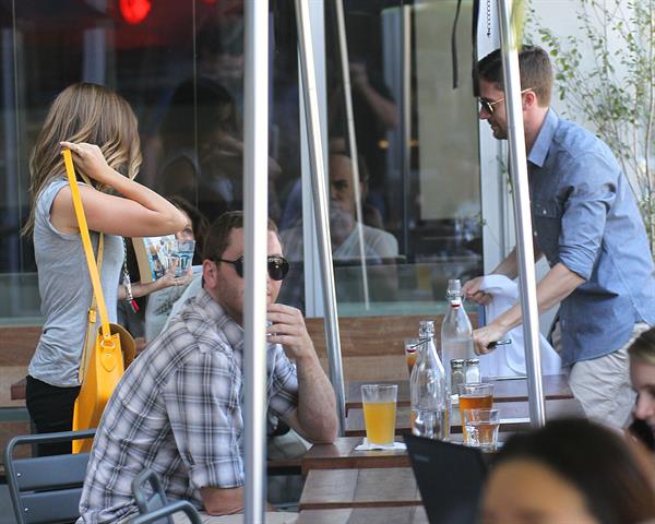 Sophia Bush and Topher Grace Have Lunch Together on July 27, 2012, Los Angeles, California