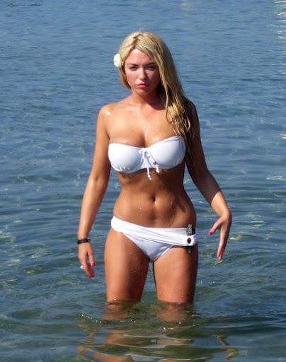 April Summers in a bikini