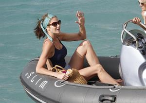 Stephanie Seymour on the beach in St. Barts 12/28/12 