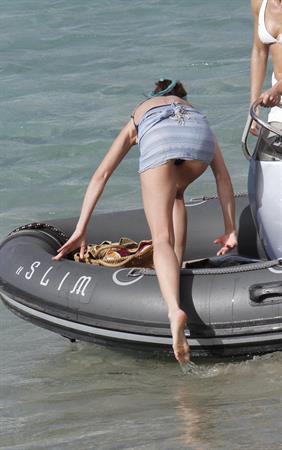 Stephanie Seymour on the beach in St. Barts 12/28/12 
