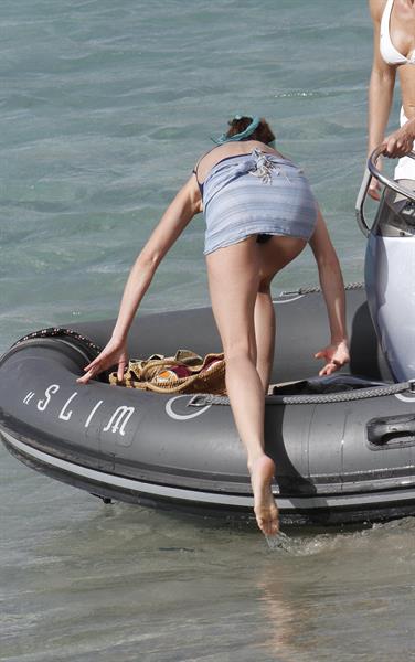 Stephanie Seymour on the beach in St. Barts 12/28/12 