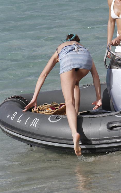 Stephanie Seymour on the beach in St. Barts 12/28/12 
