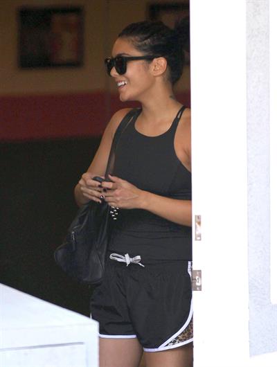 Vanessa Hudgens at a Piloing class in Studio City 9/29/12 