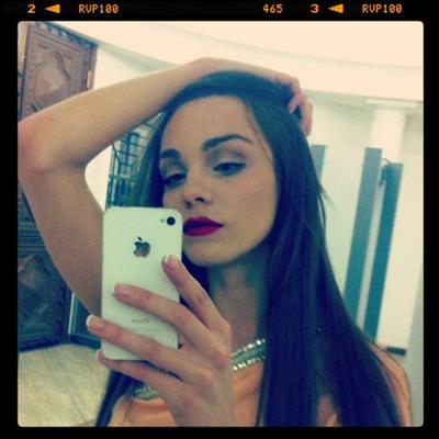 Anna Konchakovskaya taking a selfie