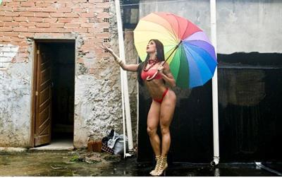 Aline Riscado in a bikini