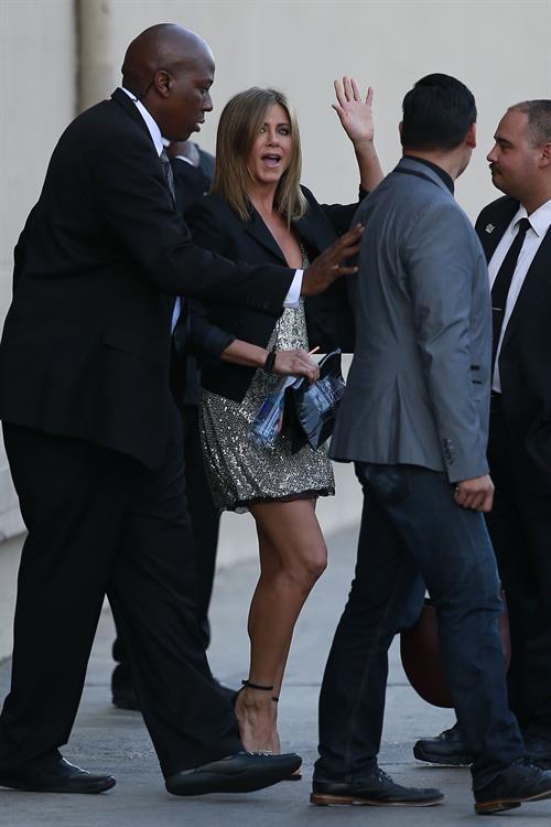 Jennifer Aniston at Jimmy Kimmel Live! in Los Angeles August 27, 2014