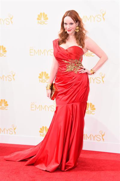 Christina Hendricks at the 66th annual Primetime Emmy Awards, August 25, 2014