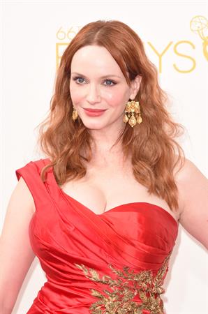 Christina Hendricks at the 66th annual Primetime Emmy Awards, August 25, 2014