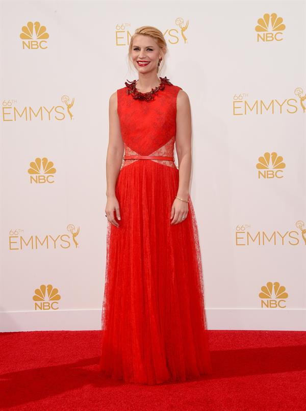 Claire Danes at the 66th annual Primetime Emmy Awards, August 25, 2014
