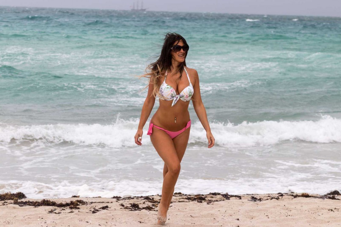 Claudia Romani in a bikini