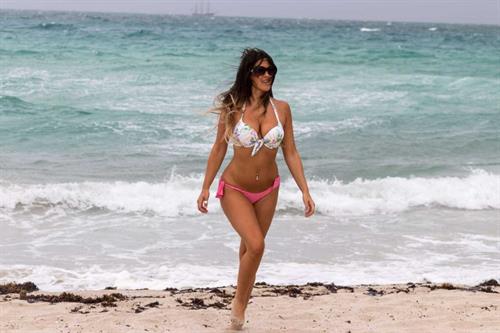 Claudia Romani in a bikini