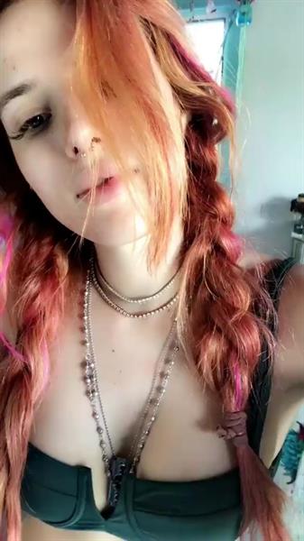 Bella Thorne in lingerie taking a selfie