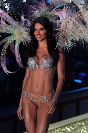Adriana Lima on the runway at Victoria's Secret Fashion Show 2010