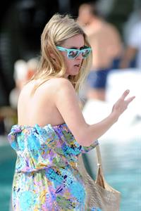 Nicky Hilton Hotel pool in Miami - December 31, 2012