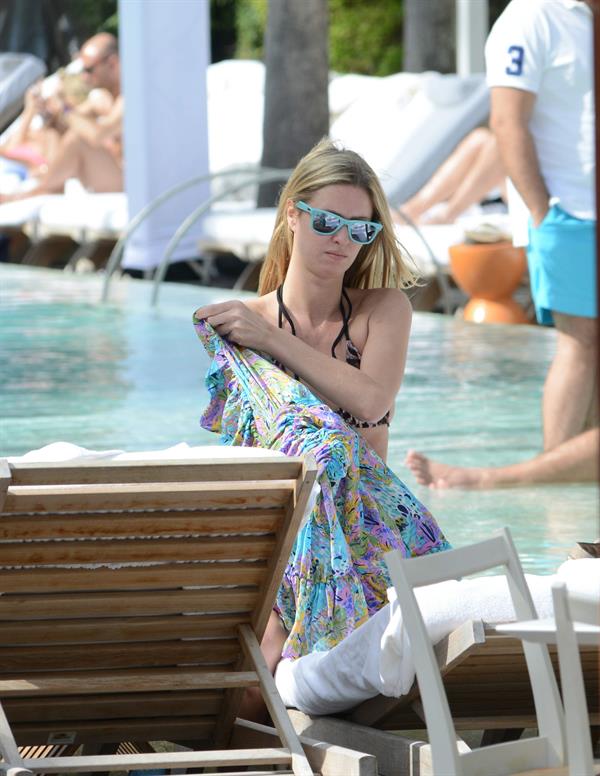 Nicky Hilton Hotel pool in Miami - December 31, 2012