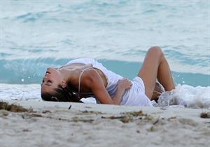 Nina Agdal (94) Photoshoot for Bebe in Miami - November 12, 2013 