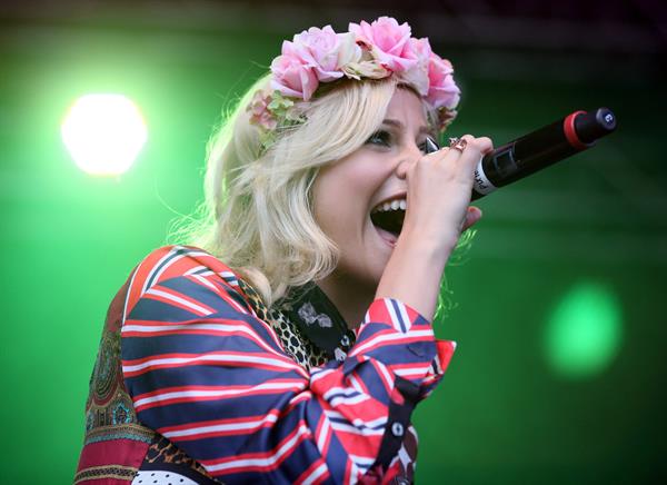 Pixie Lott performs at the Cornbury Music Festival at Great Tew Estate on June 29, 2012 in Oxford, England