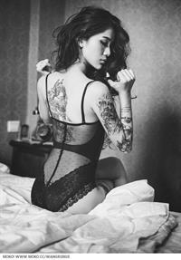 Crystal Wang Xi Ran in lingerie