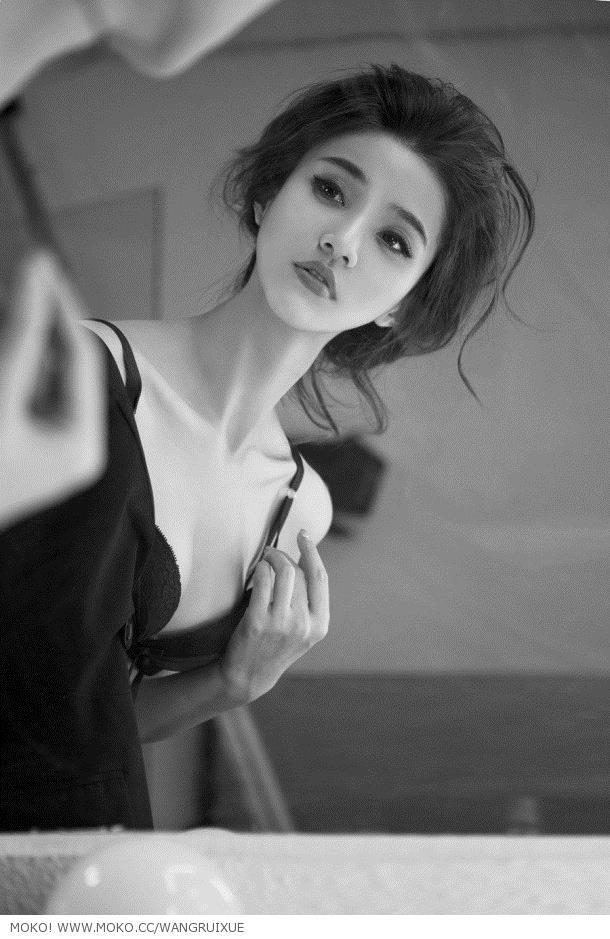 Crystal Wang Xi Ran in lingerie