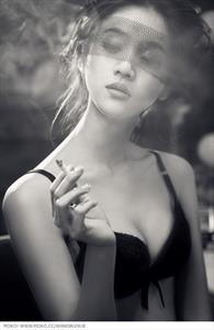 Crystal Wang Xi Ran in lingerie