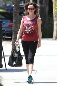 Rose McGowan - Spotted at The Tracey Anderson Gym 29.07.12