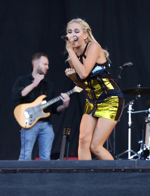 Pixie Lott performing on Day 2 of the V Festival at Weston Park August 17, 2014