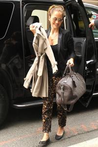 Minka Kelly outside her hotel New York City 3/5/2012