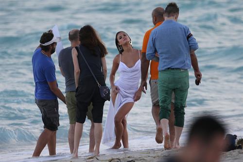 Nina Agdal Photoshoot for Bebe in Miami - November 12, 2013 