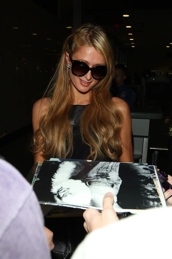 Paris Hilton arrive at LAX Airport 9/30/13