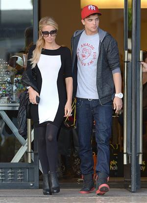 Paris Hilton and Her Boyfriend River Viiperi Shop at Barneys New York on December 15, 2012 